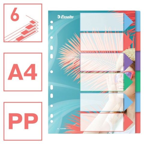 Przekładka czysta Colour Breeze A4 mix 6k Esselte (628499)