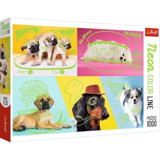 Puzzle Odlotowe psy Neon Color Line 1000 el. Trefl (10578)
