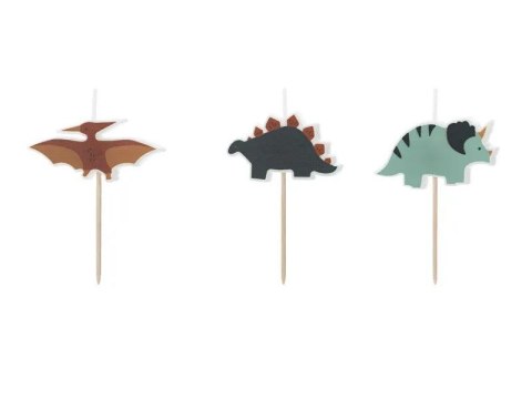 Świeczka urodzinowa Dinozaury, 3 cm Partydeco (SCS-20)