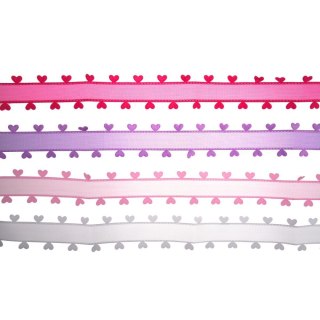 Wstążka Craft-Fun Series falbanka z sercami 4 kolory 26x1 [mm x m] mix Titanum (BR231745)