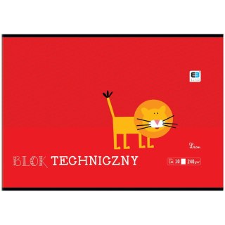 Blok techniczny B&B KIDS A4 białe 240g 10k Interdruk (BLTBB)