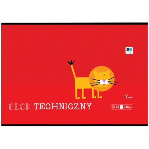 Blok techniczny B&B KIDS A4 białe 240g 10k Interdruk (BLTBB)