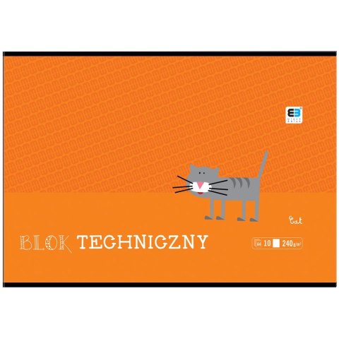 Blok techniczny B&B KIDS A4 białe 240g 10k Interdruk (BLTBB)
