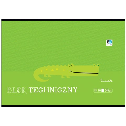 Blok techniczny B&B KIDS A4 białe 240g 10k Interdruk (BLTBB)