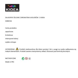 Długopis żelowy KIDART wkład mix Kidea (DZB6CKA)