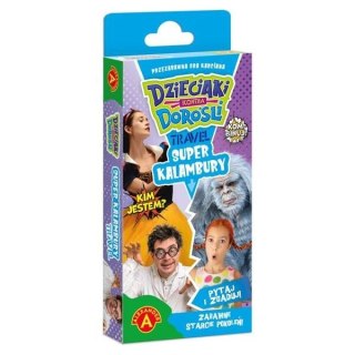 Gra planszowa SUPER KALAMBURY CIEKAWOSTKI O PRZYRODZIE - DZIECIAKI KONTRA DOROŚLI TRAVEL Alexander