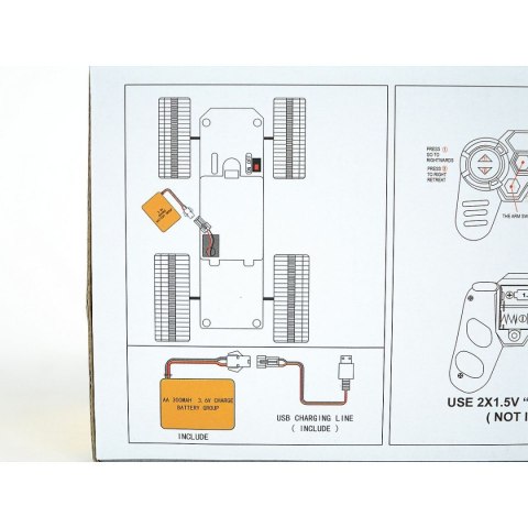 Koparka na radio, 5 funkcji, ładowarka USB Adar (523524)