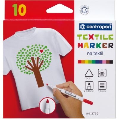 Marker specjalistyczny 2736/10 do tkanin wkład mix 1,8-2,2mm okrągła końcówka Centropen (527391001)