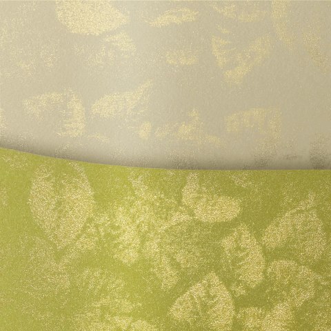 Papier ozdobny (wizytówkowy) Liście A4 kremowy 250g Galeria Papieru (203602)