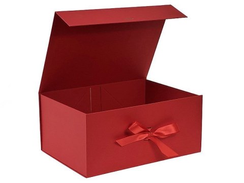 Pudełko na prezent do samodzielnego składania, czerwone [mm:] 390x280x 175 Adar (617834)
