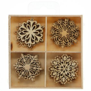 Pudełko na prezent ozdoby drewniane pudełko śnieżynki Argo (253018)