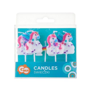 Świeczka ozdobna jednorożce 5 szt Godan (pf-spjr)