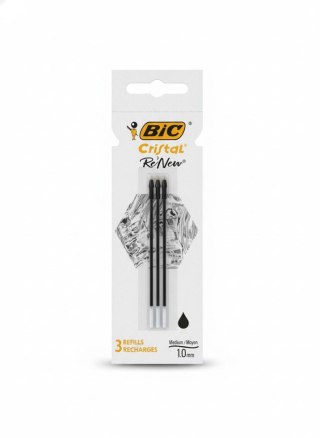Wkład do długopisu standardowy 3szt na bl wkład czarny 1,0mm Bic (503839)