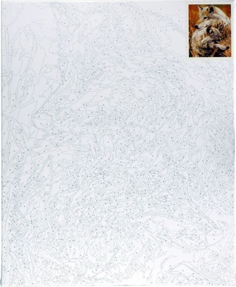 Zestaw kreatywny Malowanie po numerach 40x50cm Wilki Flamingo Line (Fys107)