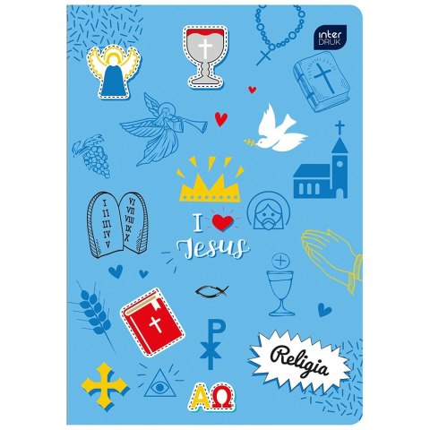 Zeszyt tematyczny RELIGIA A5 60k. 70g krata Interdruk (ZE60KFR)