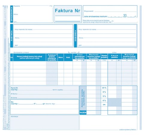 Druk offsetowy faktura 2/3 A4 81k. Michalczyk i Prokop (112-2E)