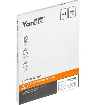 Etykieta samoprzylepna Y027 A4 biała [mm:] 105x57 Yanda (150-1467)