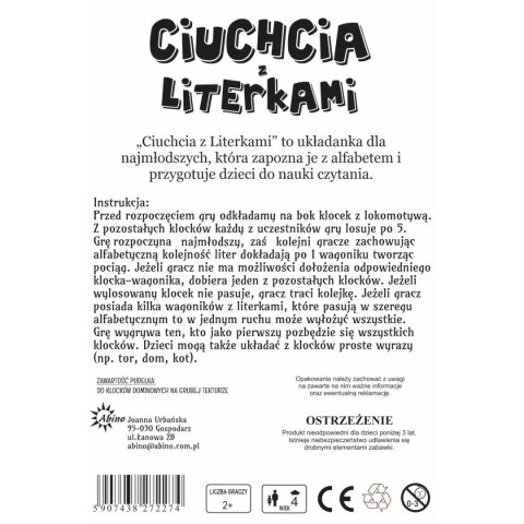Gra edukacyjna Ciuchcia z literkami CIUCHCIA Z LITERKAMI Abino
