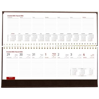 Kalendarz biurkowy CZERWONY VIVELLA LEŻĄCY 300mm x 145mm Wydawnictwo Wokół Nas (KB 047 B)