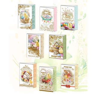 Kartka składana Wielkanoc Z marginesem Wzory świeckie B6 Top Graphic (BBW)