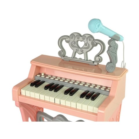 Organy Elektryczne Pianinko Organy Różowe z Krzesłem 25 Klawiszy Lean (10978)