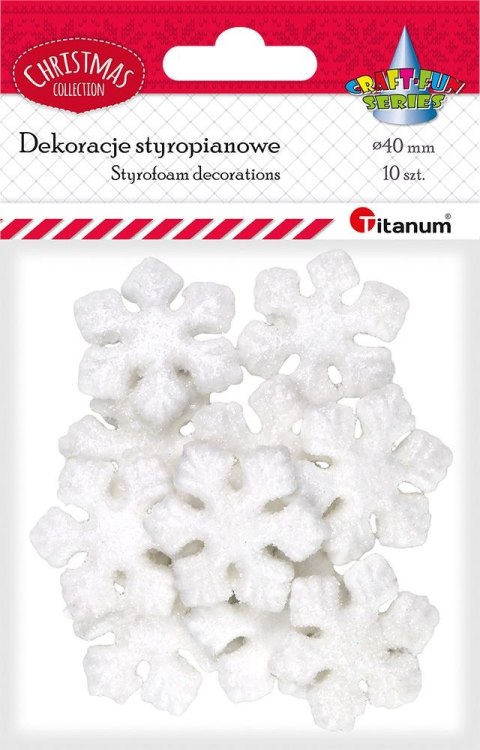 Ozdoba świąteczna Craft-Fun Series styropianowe płatki śniegu Titanum (25YX0514-3)