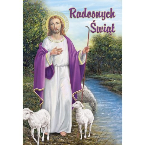 Pocztówka wielkanoc złocona Pol-mak (PLz)