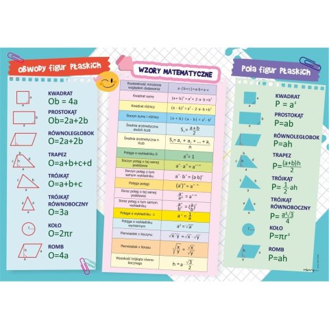 Podkład na biurko matematyka mix PVC PCW Henry (5907465662475)
