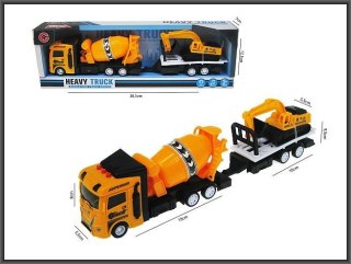 Samochód Auto Budowlane z przyczepą ze światłem i z dźwiękiem Hipo (H13265)