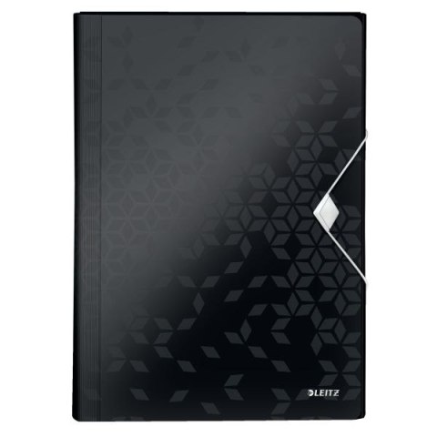 Teczka z przegródkami Wow A4 kolor: czarna 6 przegródek Leitz (45890095)