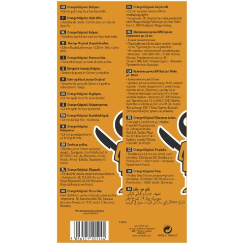 Długopis Orange wkład czarny 0,3mm Bic (8099231)