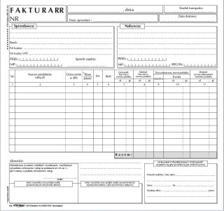 Druk offsetowy Faktura VAT RR 2/3 A4 Stolgraf