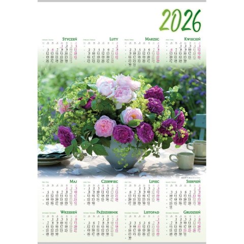 Kalendarz ścienny JASKRY plakatowy 607mm x 880mm Lucrum (PL14)