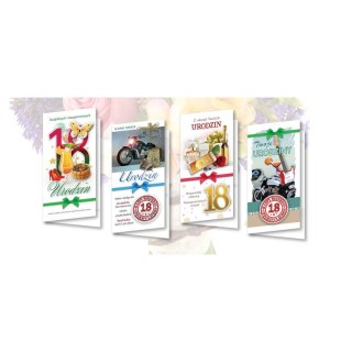 Kartka składana Lux urodziny [mm:] 230x120 Top Graphic (DLXO)