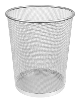 Kosz na śmieci z metalowej siatki srebrny MK112-50 metal kolor: srebrny Memobe
