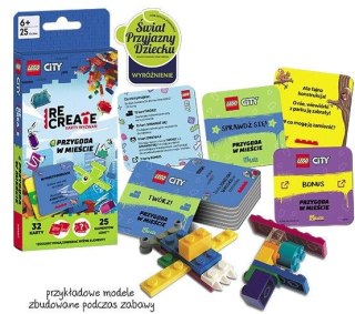Książeczka edukacyjna LEGO® City. Recreate. Karty Wyzwań. Przygoda w mieście Ameet (ACP 6001)