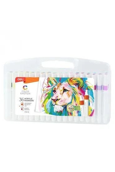 Marker specjalistyczny AKRYLOWY wkład biały 2,0mm okrągła końcówka Deli (EC193-36)