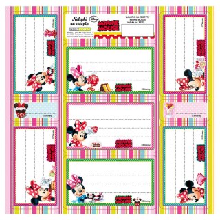 Naklejka na zeszyt Myszka Minnie [mm:] 165x165 Derform (NNZMM)