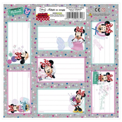 Naklejka na zeszyt Myszka Minnie [mm:] 165x165 Derform (NNZMM)