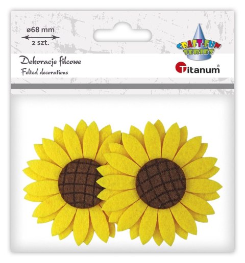 Ozdoba filcowa Craft-Fun Series słoneczniki 3D Titanum (WFB-005)