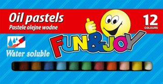 Pastele olejne rozpuszczalne w wodzie 12 kol. Fun&Joy (FJ-POW12)