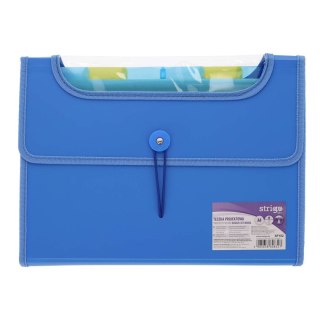 Teczka z przegródkami 6 przekładek PP niebieska 590565880327 A4 kolor: niebieski 6 przegródek Strigo (SF102)