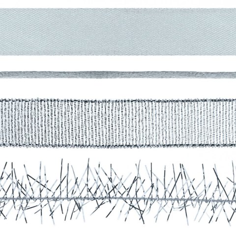 Wstążka Craft-Fun Series 4 wzoryx2 [mm x m] srebrna Titanum (709047)