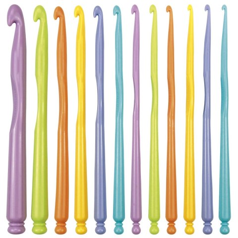 Zestaw do szydełkowania Craft-Fun Series szydełka plastikowe 12 rozmiarów Titanum (25JP0216)