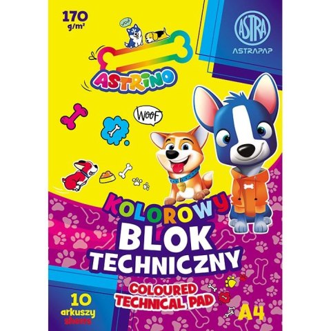 Blok techniczny ASTRINO A4 mix 170g 10k Artpack (106021014)
