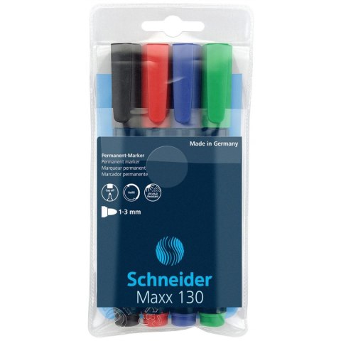 Marker permanentny Maxx 130 wkład mix 1-3mm okrągła końcówka Schneider (SR113094)