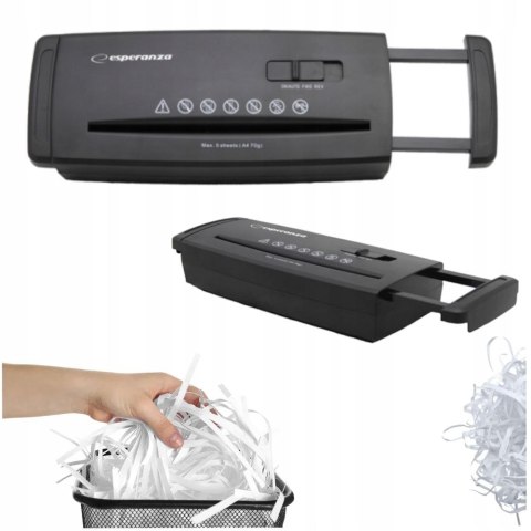 Niszczarka Blade - bez kosza czarna Esperanza (EN104)