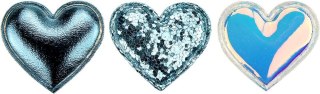 Ozdoba materiałowa Craft-Fun Series serca samoprzylepne Titanum (2324050-light blue)