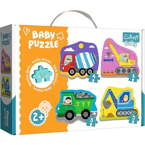 Puzzle puzzle baby classic pojazdy na budowie 3, 4, 5, 6 el. Trefl (36072)