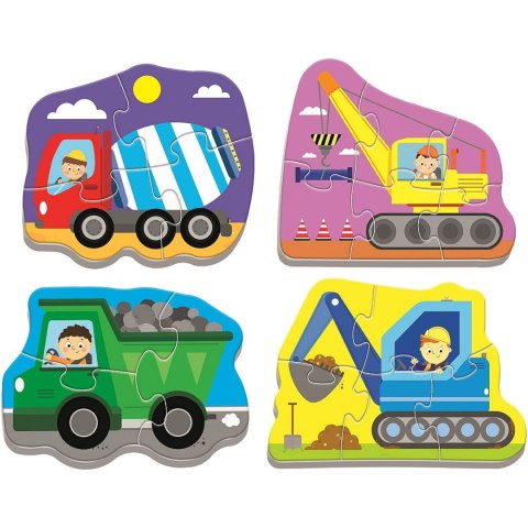 Puzzle puzzle baby classic pojazdy na budowie 3, 4, 5, 6 el. Trefl (36072)